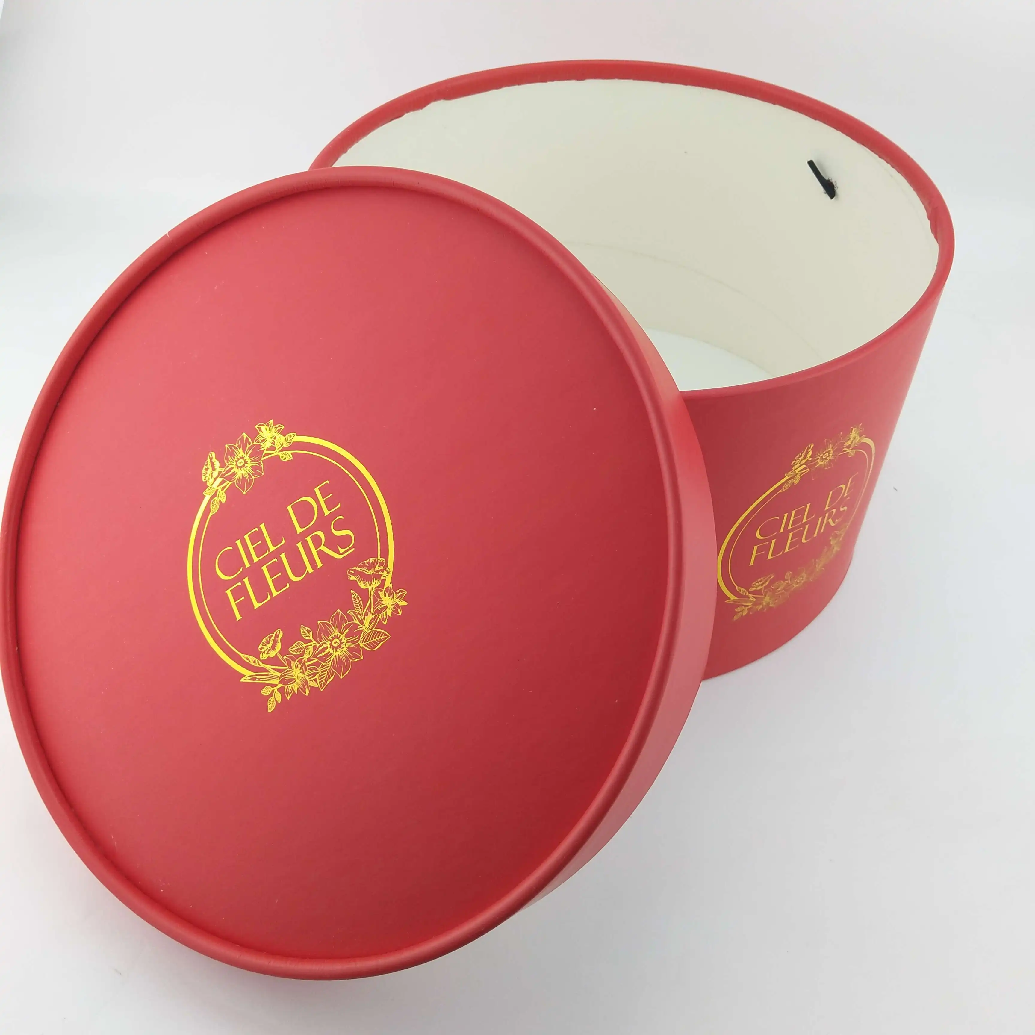 Luxury Custom Printing Cardboard Box Round Flower Boxes