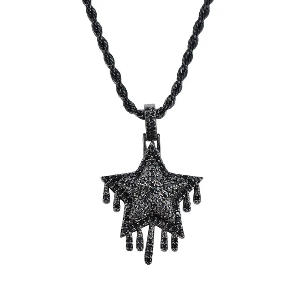 CN041 Hip Hop  Pendant Copper Micro pave with CZ stones Necklace Jewelry for men and women