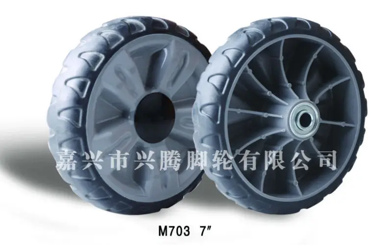 China factory 7 inch plastic wheel PVC lawn mower wheel