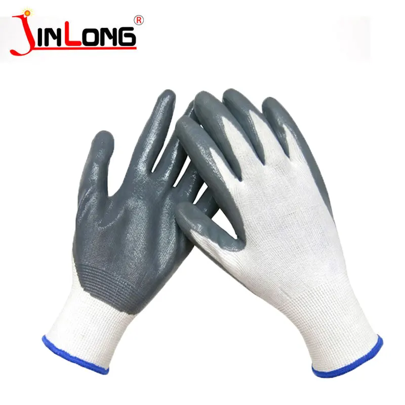 Nitrile nylon work gloves, dipped, wear-resistant working rubber non-slip gloves