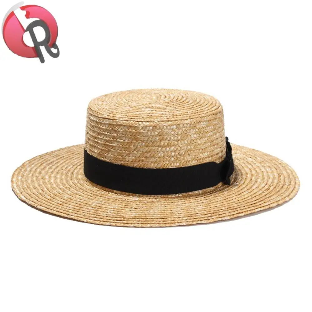 natural Straw Hat wide brim Boater Hat sunshade fedora fashion hat