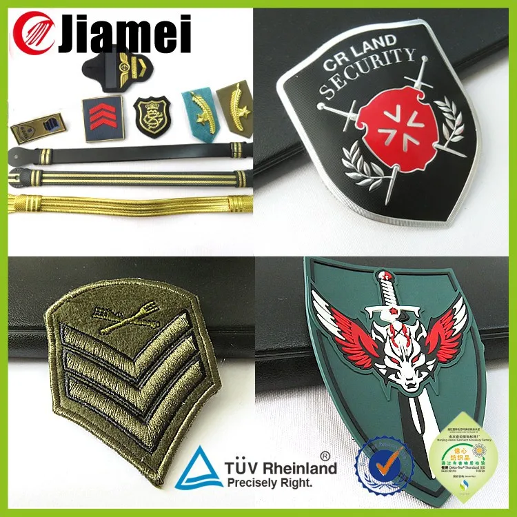 Factory custom accessories airline hostess uniform badge and epaulette