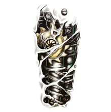 Frete Grátis Nova Moda Homem 3D Tatuagem do Braço do Robô À Prova D’ Água Adesivos Tatuagem Temporária