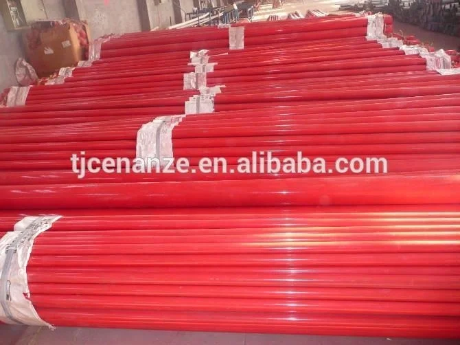 ASTM A106 Gr.B SCH 40 UL FM Red Painted Groveed Ends Fire Protection Seamless Steel Pipe