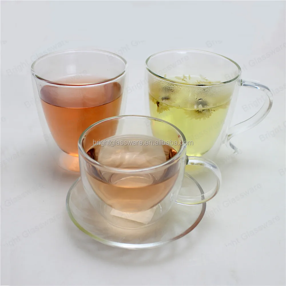 Small Double Wall Glass Espresso Cup, Glass Coffee Cup, Tea Set Glass
