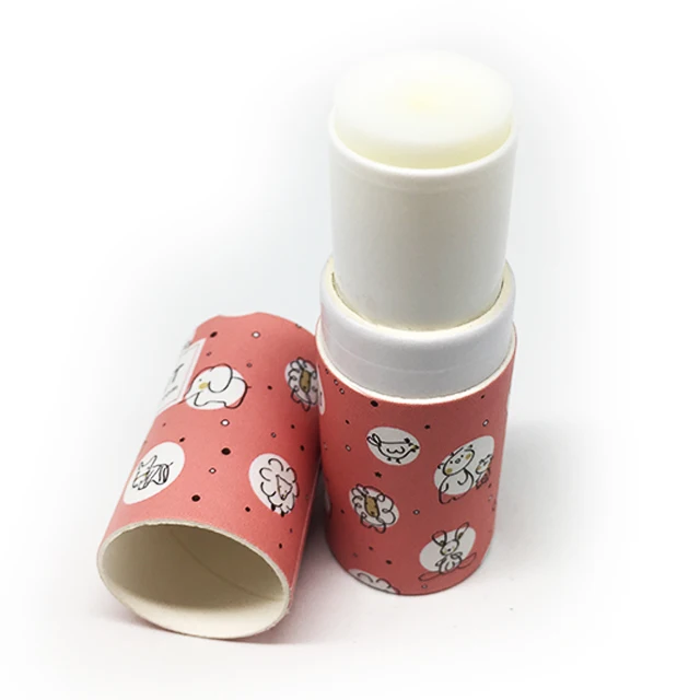 
Supplier customized cartoon design cosmetic paper cardboard packaging tube for solid perfume/lipstick/deodorant 