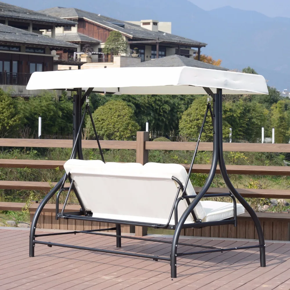 High Quality Metal 3 Seater Garden Swing Chair for Children