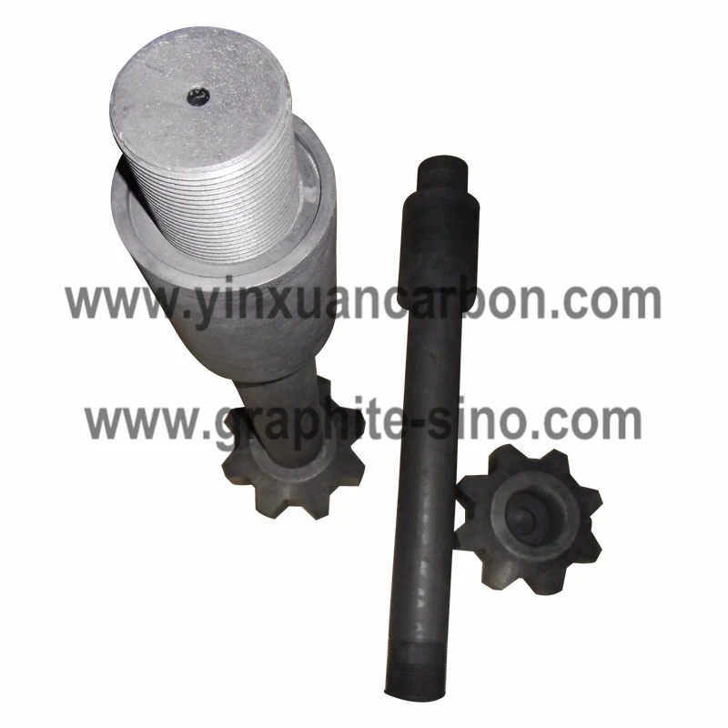 Мелкозернистый Графит крыльчатки ротора вал для алюминия дегазации