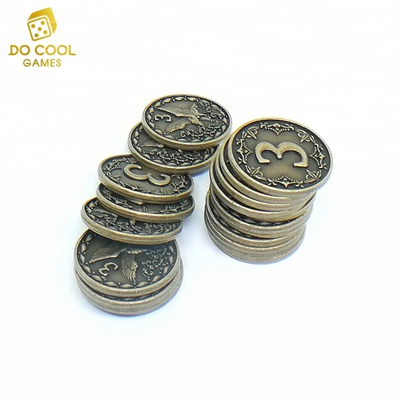 Factory wholesale custom logo board game metal play money