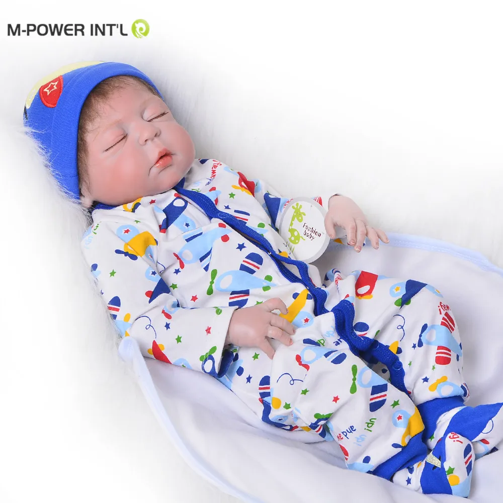 Cute Realistic reborn baby dolls lifelike real baby boy full silicone vinyl body baby dolls