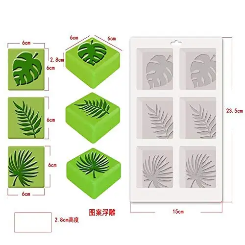 New Design Palm olive leaves Art Craft Molds DIY Handmade Silicone Soap Molds