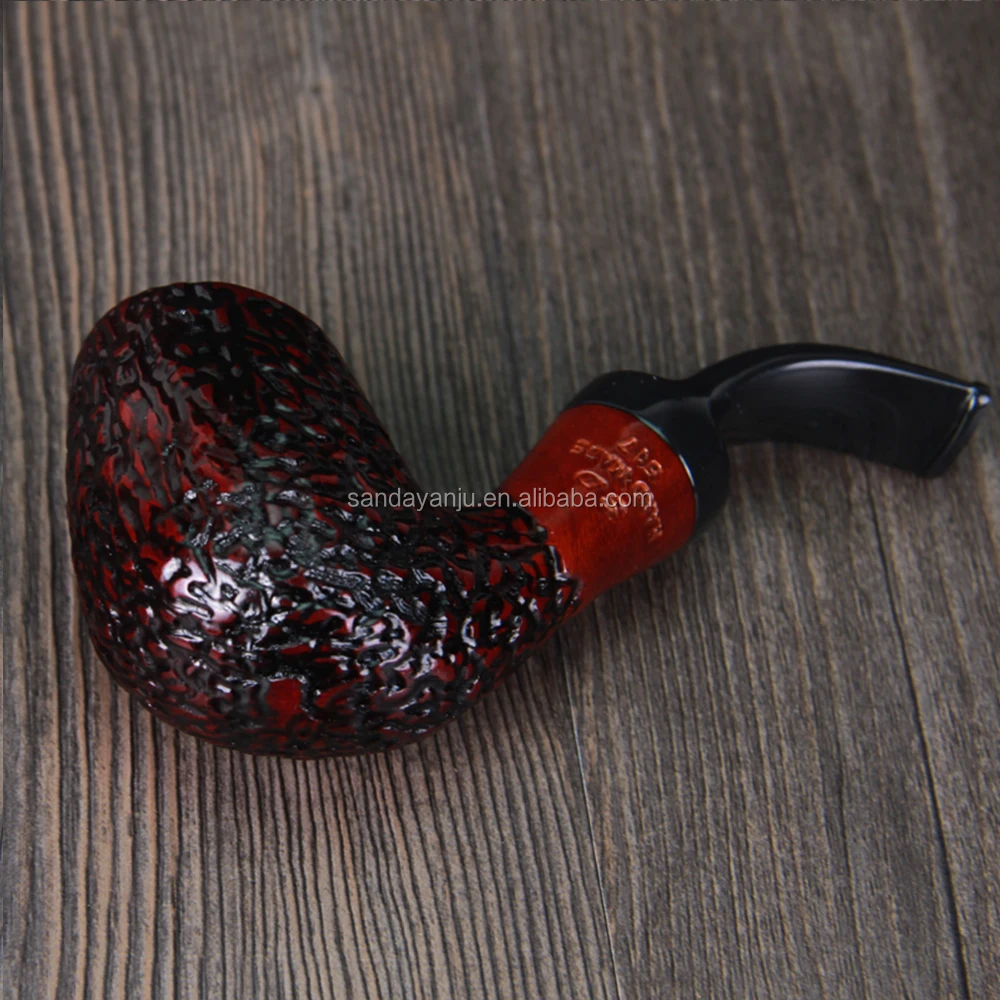 SANDA/SANDA tobacco pipe Hand-carved wooden pipe Import rosewood Curved Gift Box Genuine SD-517