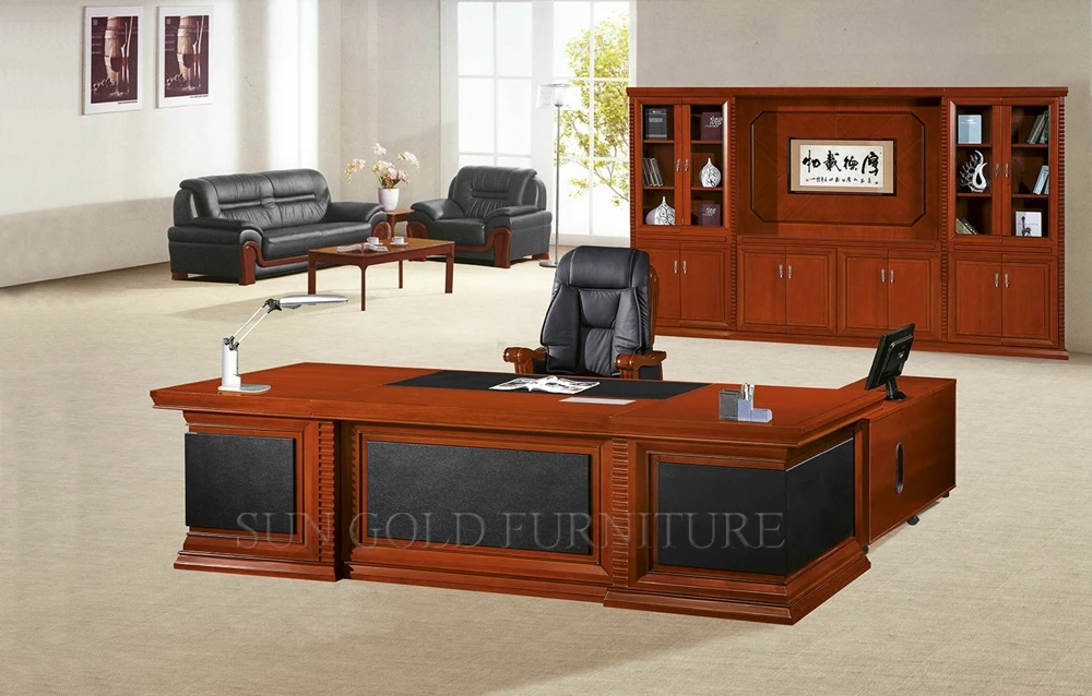 Luxury antique executive table wood Design office desk