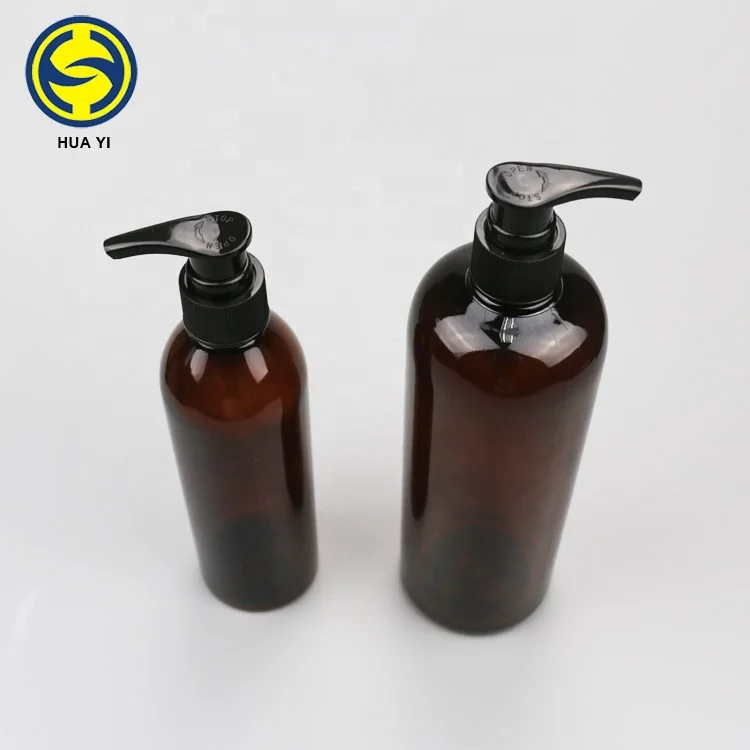 250ml 500ml  amber round pet plastic bottle