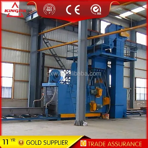 Q168 steel shot blasting machine for all kinds of channel steel angle iron and plate iron