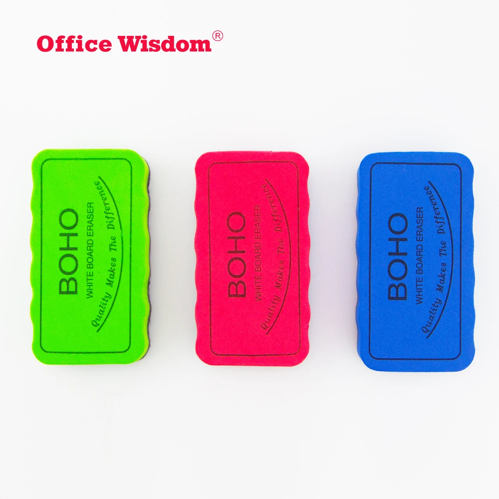 colors Solid Rectangle EVA Magnetic Whiteboard customized felt eraser
