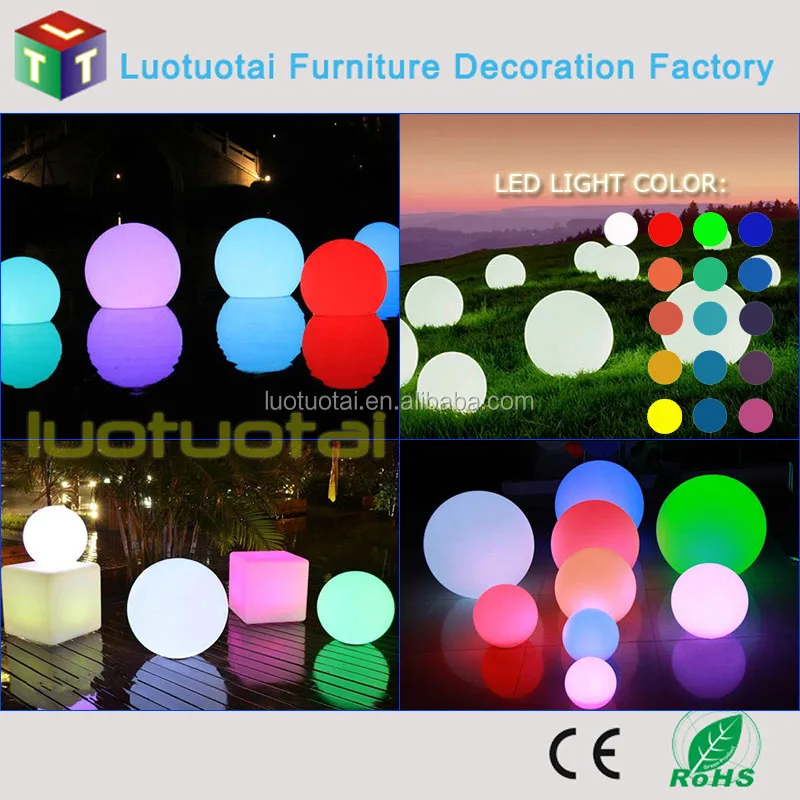 
30cm Waterproof cordless rechargeable Li battery operated PE swimming Pool Floating LED Ball Lighting 