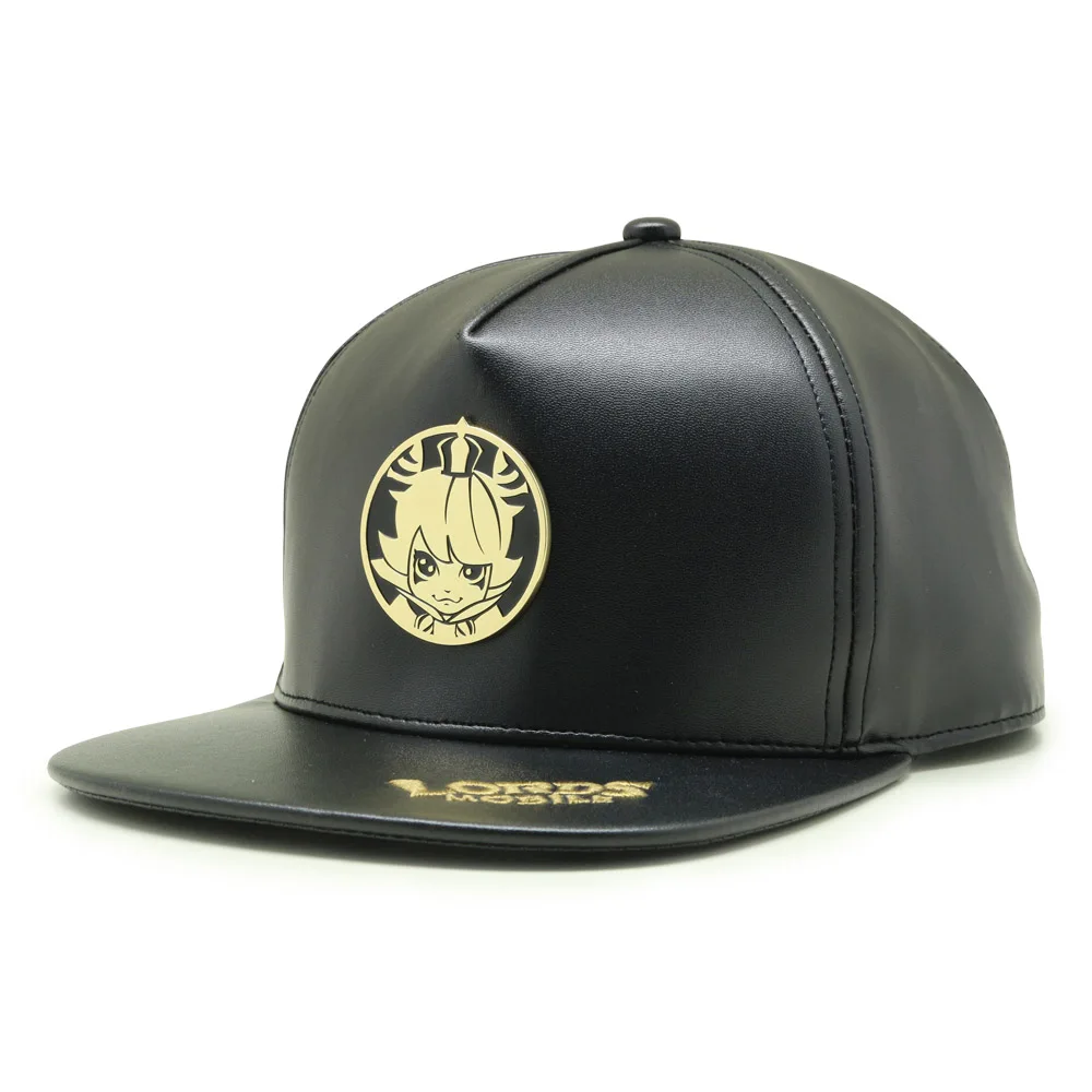 Custom Patch Cap Hat PU Leather Snapback 5 Panel Caps