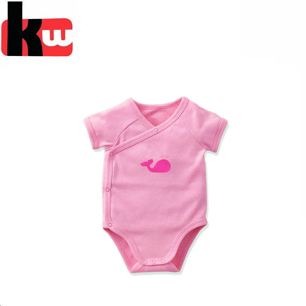 GOTS OEKO-TEX standard cotton infant baby overlap body summer romper