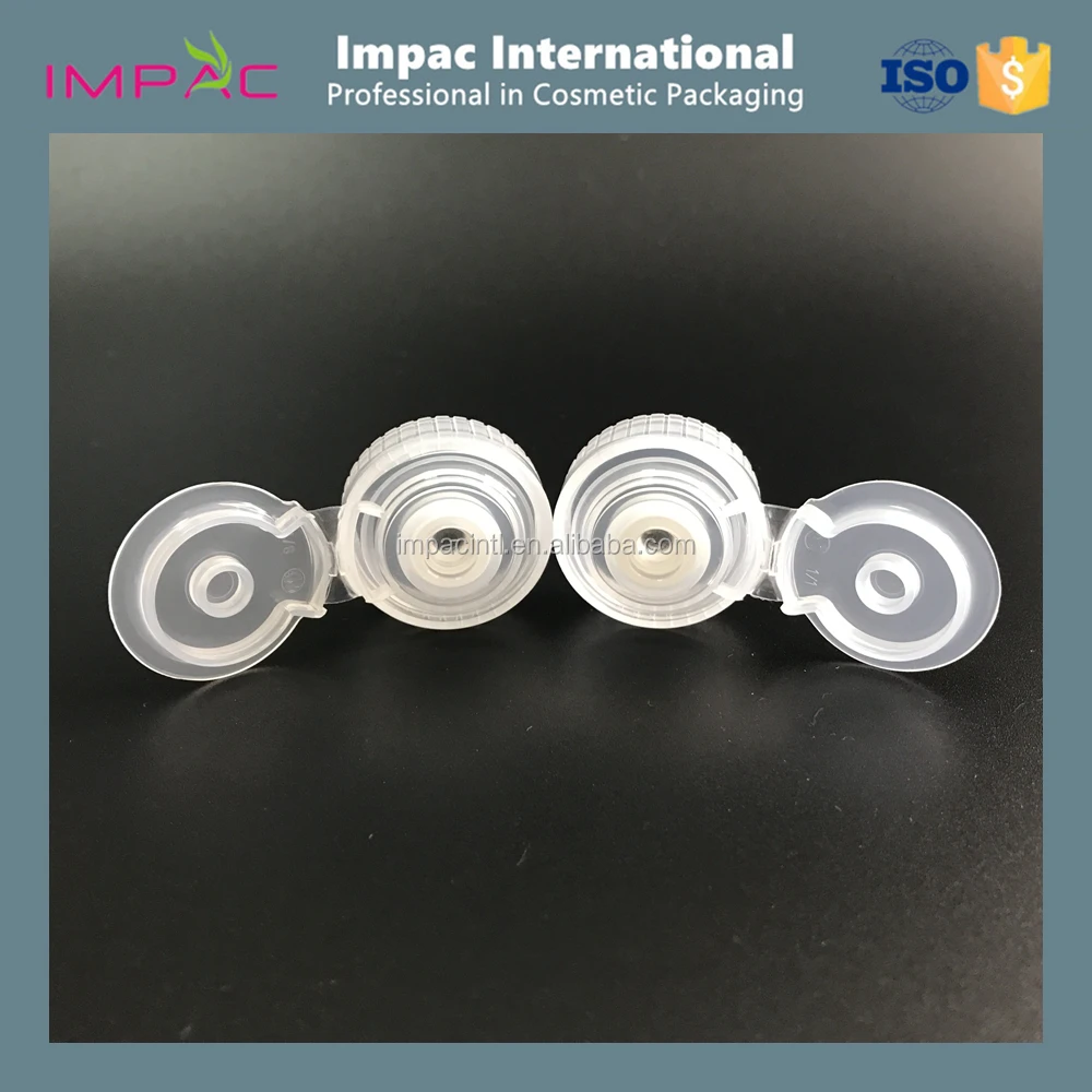 28/400 PP plastic natural color flip top silicon valve cap