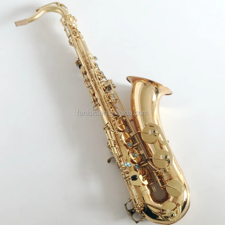 Wholesale Professional B tenor saxophone with gold lacquer surface