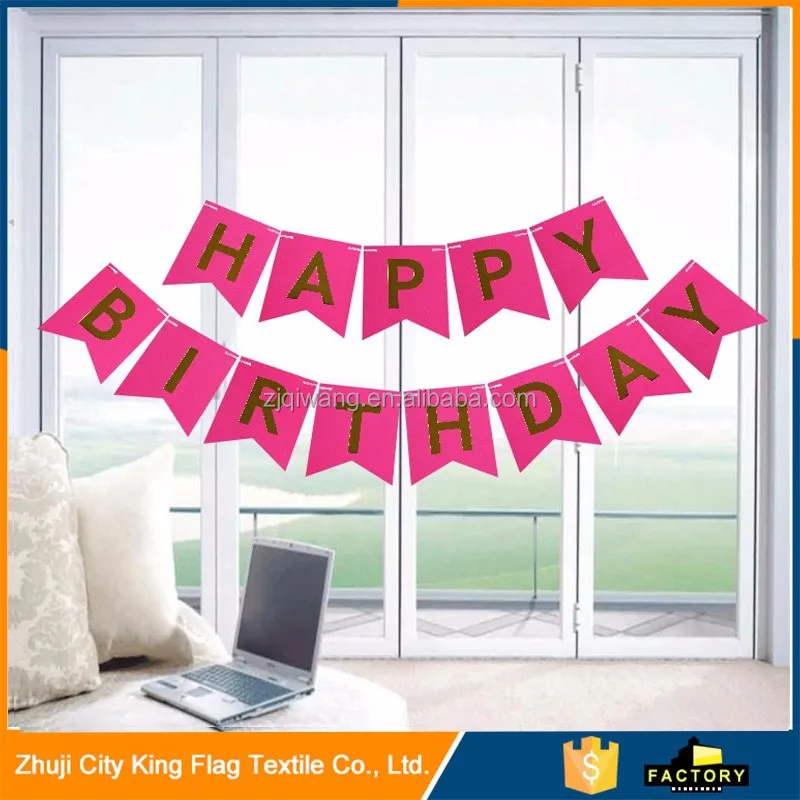 Прямая продажа с фабрики, оптовая продажа, индивидуальный дизайн, высококачественное украшение, баннер на день рождения