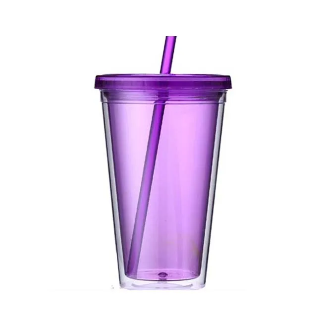 
Designed insulated straw plastic tumbler cup with lids 