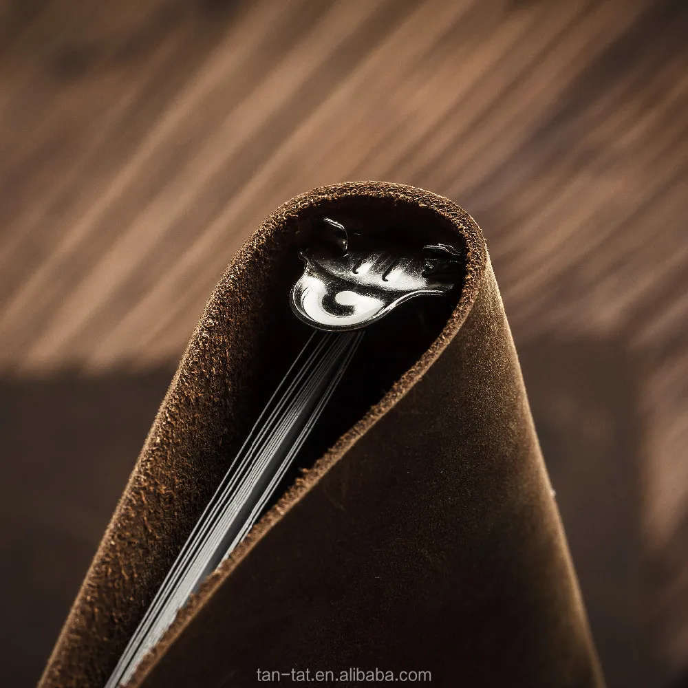 High Quality Crazy Horse Leather Menu Cover for Restaurant