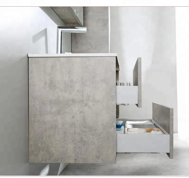 natural wooden new design LED mirror bathroom vanity cabinet washing furniture