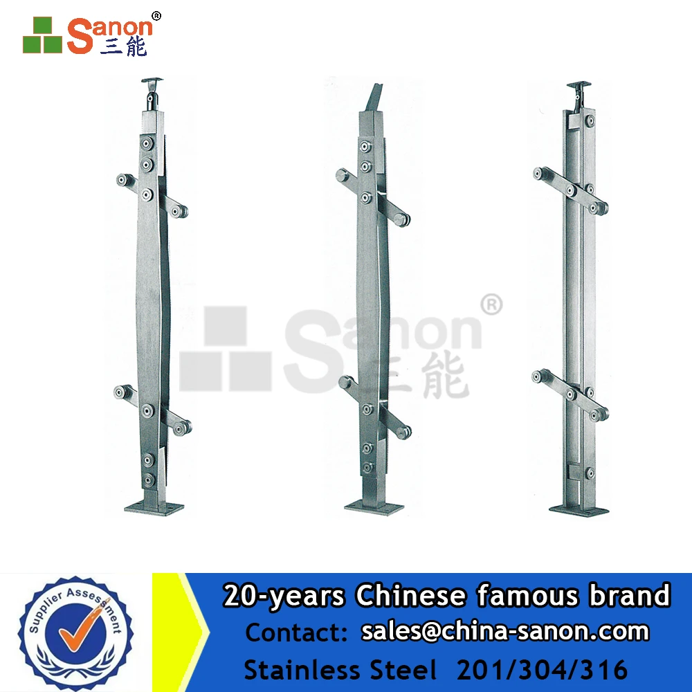 Handrail bracket for tube railing bracket baluster design for glass balcony