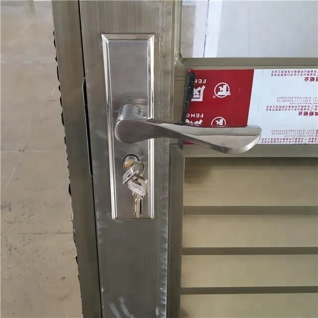 Wholesale Exterior Aluminium Glass Waterproof Swing Graphic Design Stainless Steel Glass Door Modern Aluminum Alloy Side Opening