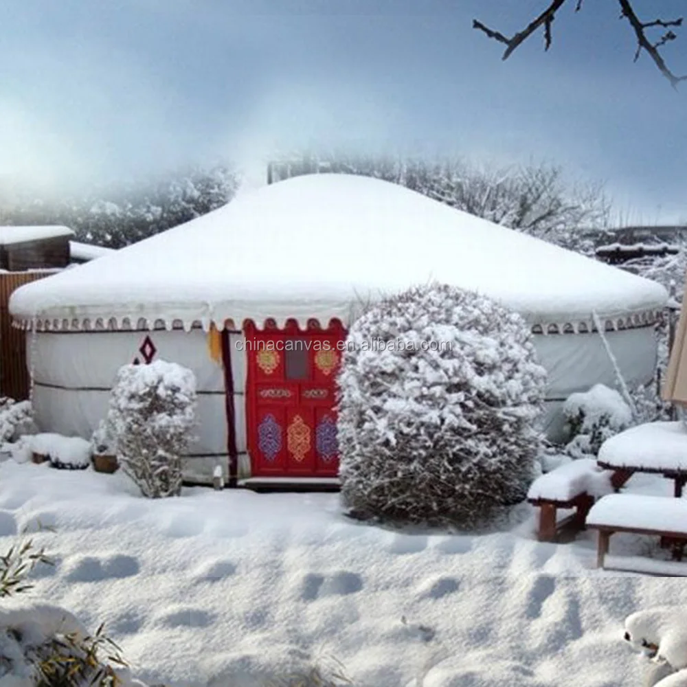 unique Mongolian yurt tent ger used in resort and holiday village