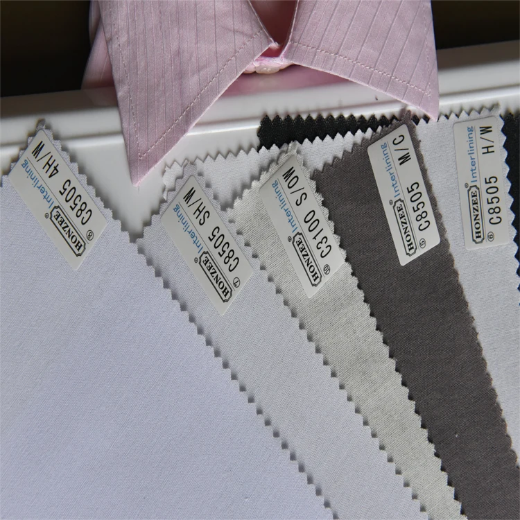 cotton textiles collar interlining fabric for shirts or cuff