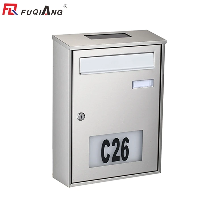 
Solar power waterproof wall mounted mailbox 