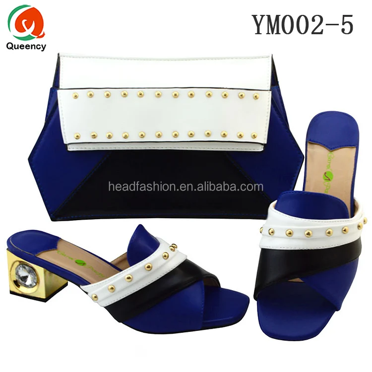 YM002 Queency Fashion Wholesale African Dress Shoes and Matching Bags Yellow