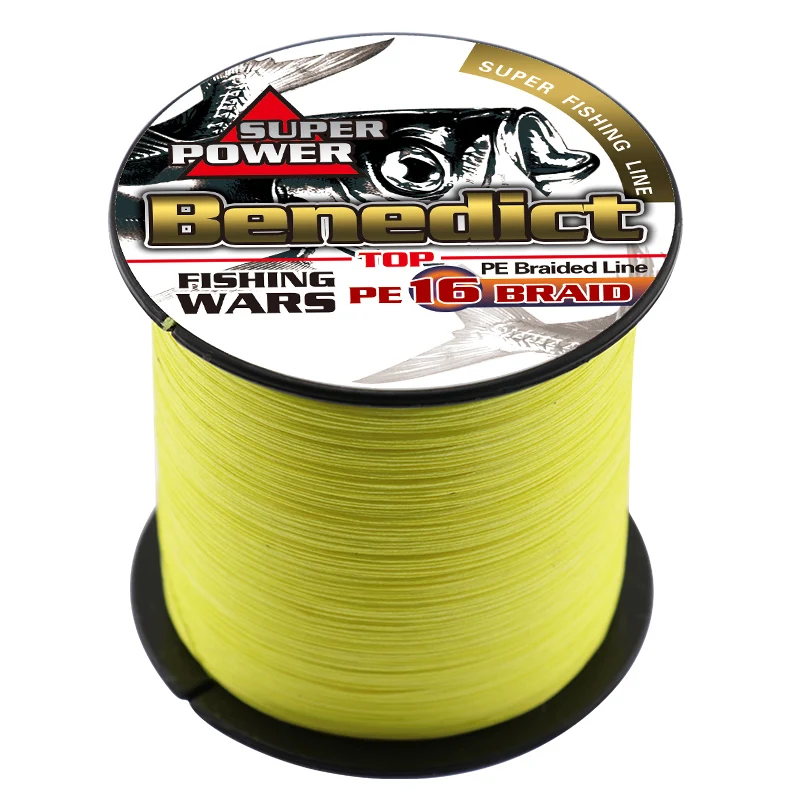 16 strands 1000 meters 0.16--2.00 mm 20 LB-500LB PE braided fishing line