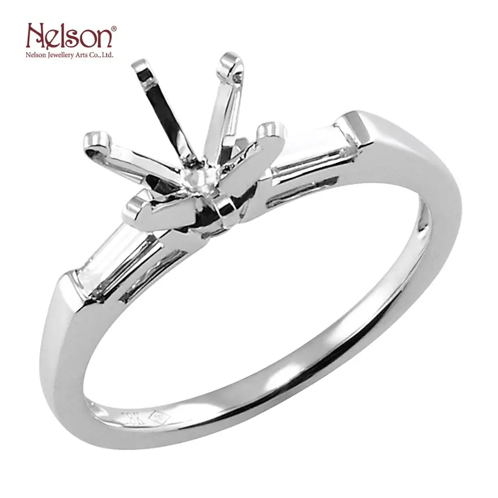 Wholesale price Custom logo New Arrival Fashionable 18K White Yellow Rose Gold Wedding Semi-Mount Ring For Girlfriend