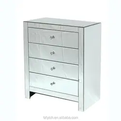 Венецианская зеркальная мебель FYTCH, зеркало для гостиной, потрясающий комод с четырьмя ящиками