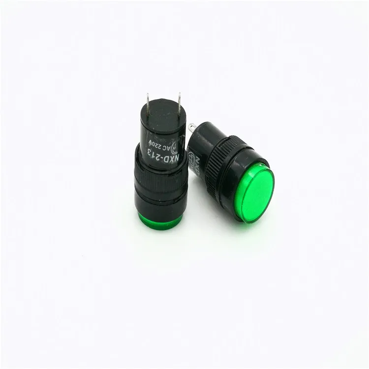 12mm pilot light 10mm mounting hole indicator lamp 12v 24v 220v small electronic signal red green yellow