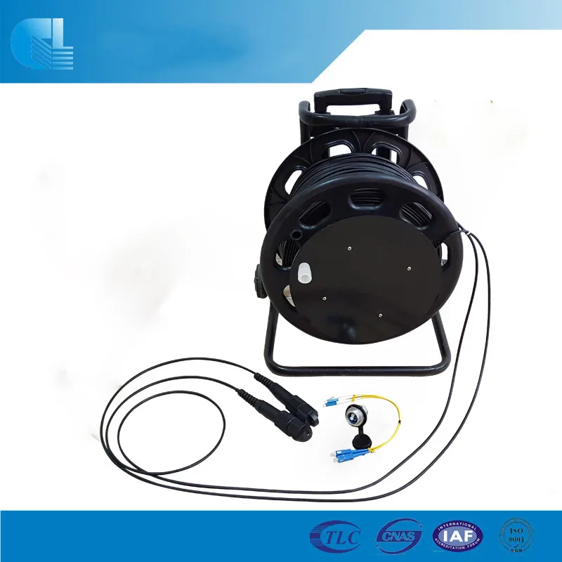 4 Core Одиночный Режим Дуплекс Волоконно-Оптический Кабель Тактический