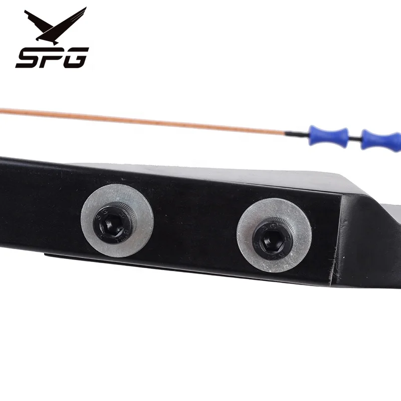 SPG стрельба из лука охота 40 фунтов лук и стрела демонтаж черного стекловолокна конечности деревянный подъем прямой Рекурсивный лук в продаже