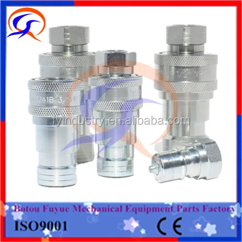 ISO 7241 Series B general purpose Brass push-to-connect quick connect hydraulic coupler