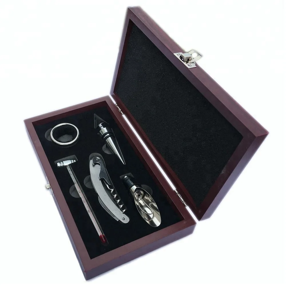 The opener wine tool gift set with wooden box