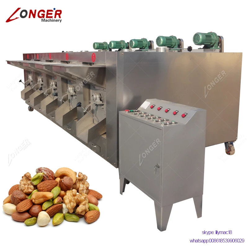 Commercial Gas and Electric Used Cocoa Bean Nut Roaster Peanut Roasting Machine For Sale