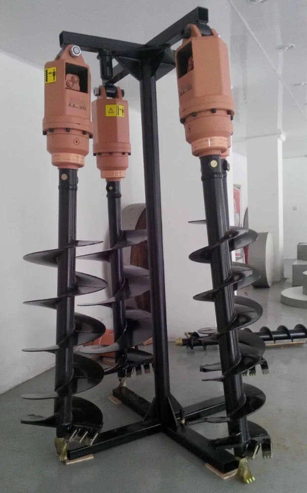 alibaba China skid steer loader attachment hydraulic earth rock auger drill