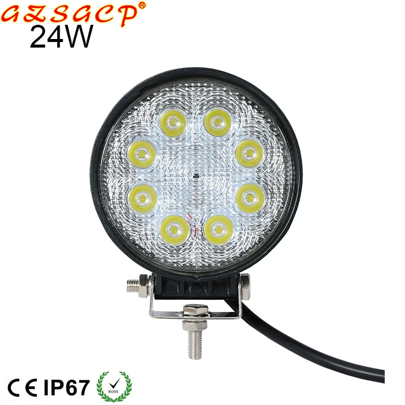 
Wholesale waterproof round 12v 24v 4inch 24w led work light for atvs vehicle 