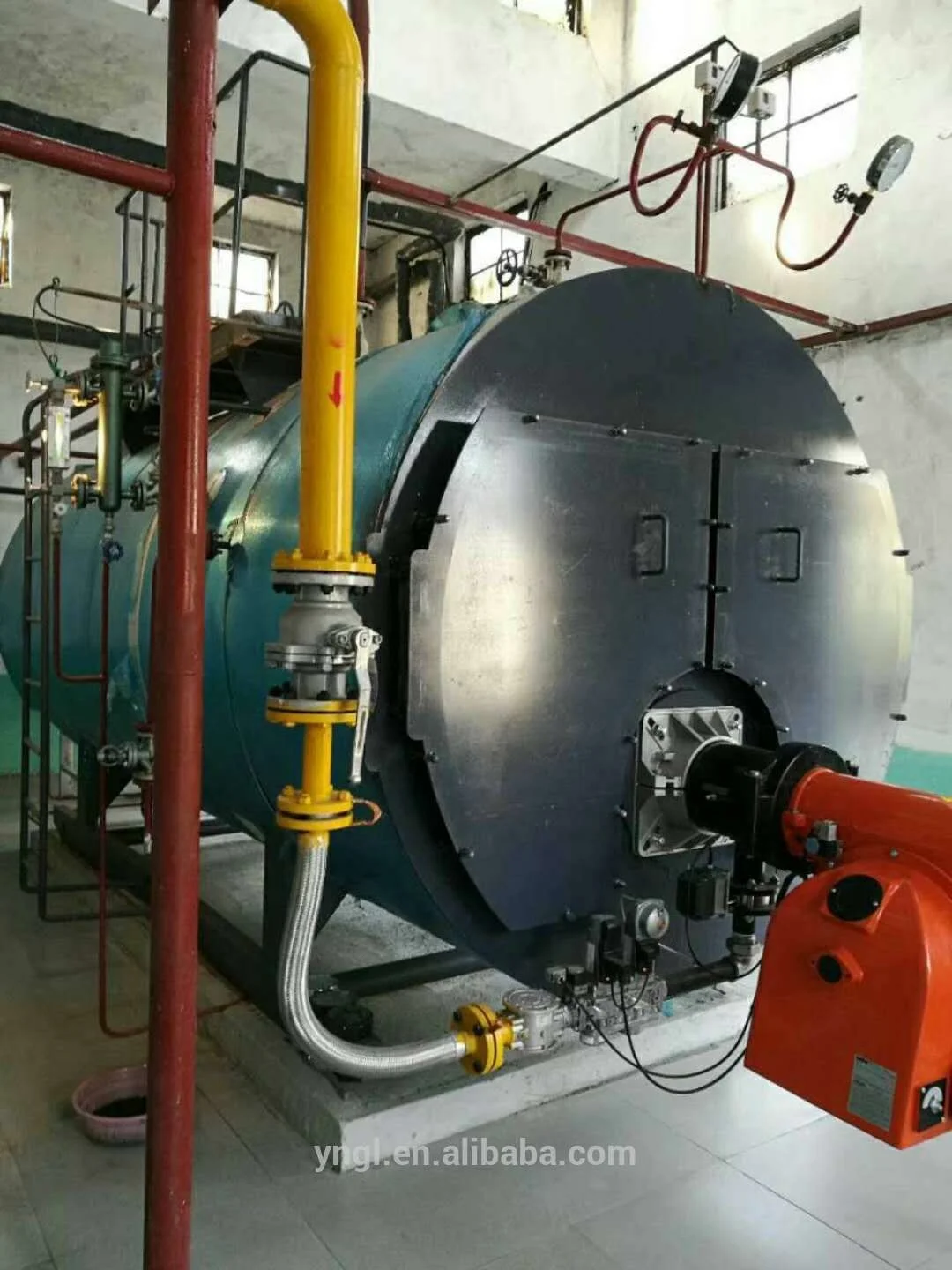 1 Ton Fire Tube Industrial Oil Gas WNS Steam Boiler Price