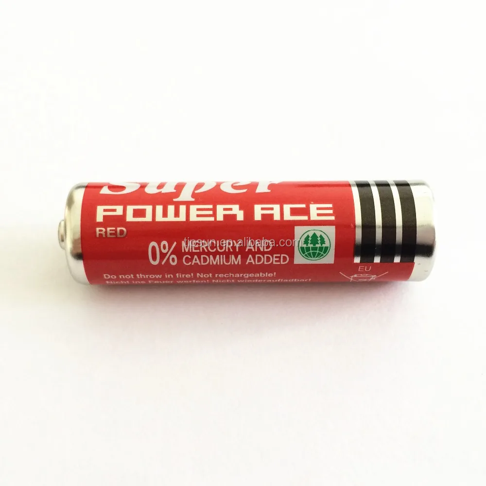 High Quality 1.5V R6P Size AA Mercury Free Zinc Carbon Battery