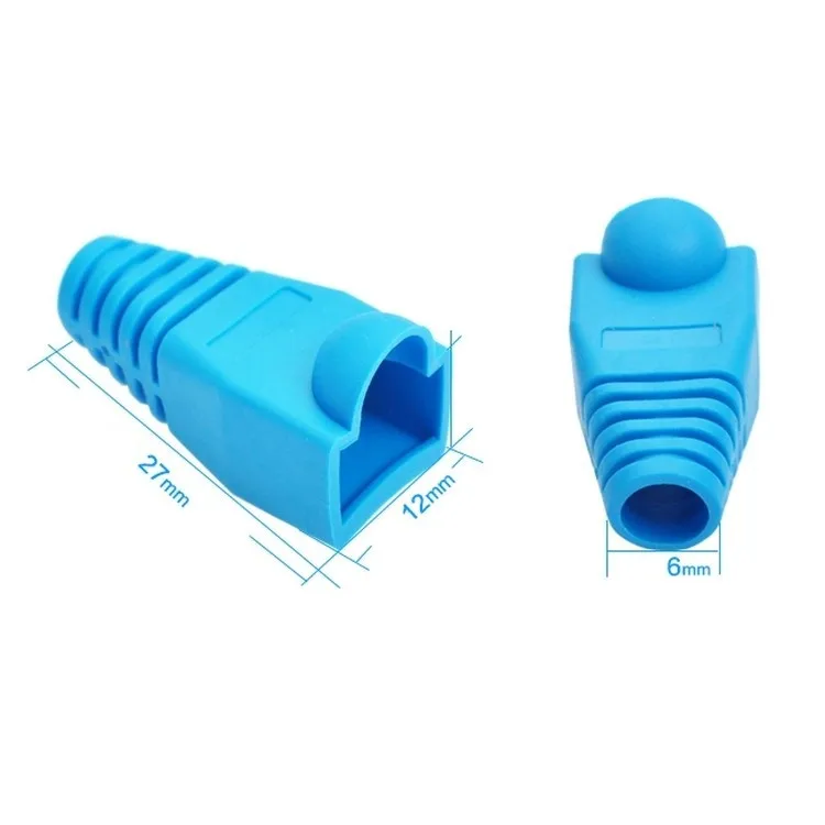 Соединитель крышки RJ45 Cat5E Cat6 Rj45 Штекерная Крышка сетевой кабель Разгрузка от натяжения RJ45 защитные сапоги