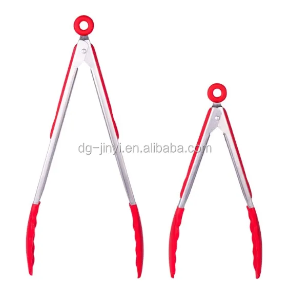 3 Pack Silicone Kitchen Tongs Bbq Tongs Stainless Steel Food Tong